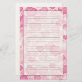 Hintergrund mit den Herzen Briefpapier