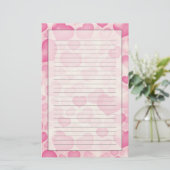 Hintergrund mit den Herzen Briefpapier