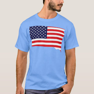 Hintergrund mit der Form der Flagge von South Dako T-Shirt