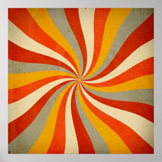 Hintergrund mit Drehung-Muster, Retro Poster (Vorne)