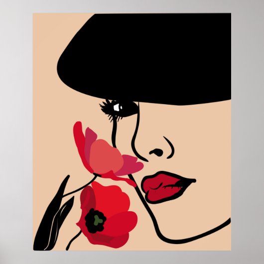 Hintergrund mit einem Portrait des schönen jungen Poster (Vorne)