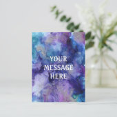 Hintergrund mit gemischter Tinte - Passen Sie Ihre Postkarte (Stehend Vorderseite)