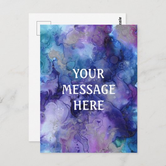 Hintergrund mit gemischter Tinte - Passen Sie Ihre Postkarte (Vorne/Hinten)