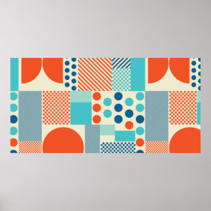 Hintergrund mit geometrischen Formen, modernes Kun Poster