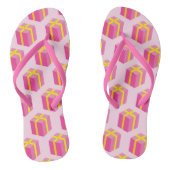 Hintergrund mit Geschenken Badesandalen (Fußbett)