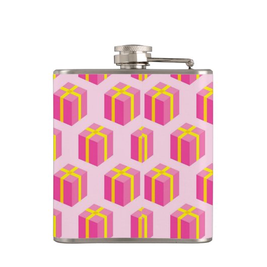 Hintergrund mit Geschenken Flachmann (Rückseite)