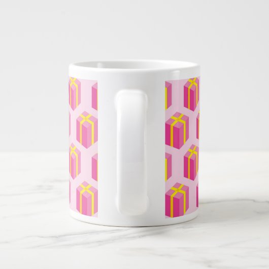 Hintergrund mit Geschenken Jumbo-Tasse (Rückseite)