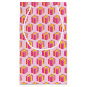 Hintergrund mit Geschenken Kleine Geschenktüte (Rückseite)