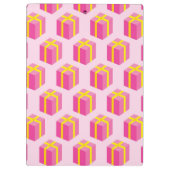 Hintergrund mit Geschenken Klemmbrett (Rückseite)