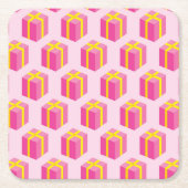 Hintergrund mit Geschenken Rechteckiger Pappuntersetzer (Vorderseite)