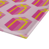 Hintergrund mit Geschenken Schneidebrett (Ecke)