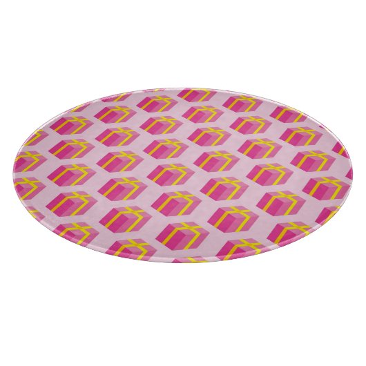 Hintergrund mit Geschenken Schneidebrett (Ecke)