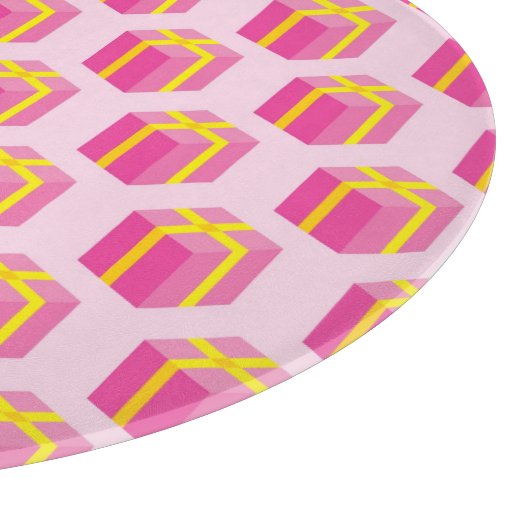 Hintergrund mit Geschenken Schneidebrett (Ecke)