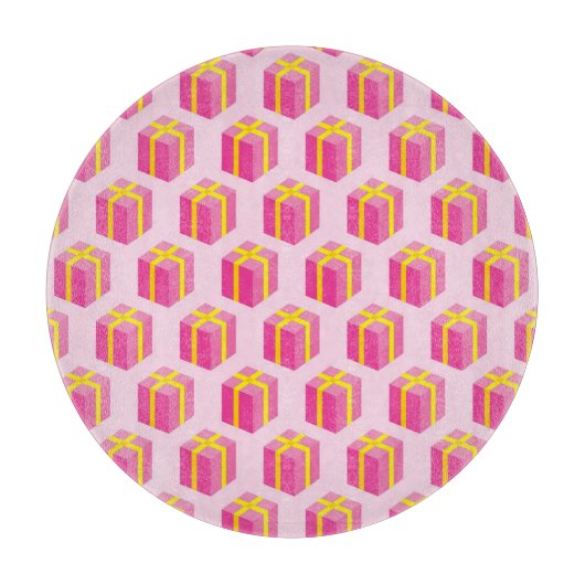 Hintergrund mit Geschenken Schneidebrett (Vorderseite)