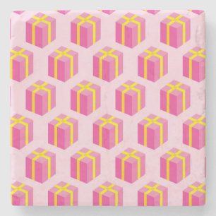 Hintergrund mit Geschenken Steinuntersetzer