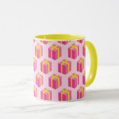 Hintergrund mit Geschenken Tasse (VorderseiteRechts)