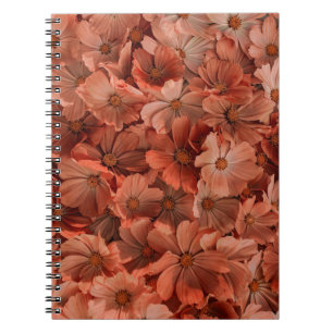 Hintergrund mit getrockneten pastellfarbenen Blume Notizblock