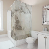 Hintergrund mit hellbraunem Marmorstein.abstra Duschvorhang (Beispiel)