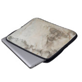 Hintergrund mit hellbraunem Marmorstein.abstra Laptopschutzhülle (Vorne Knopf)