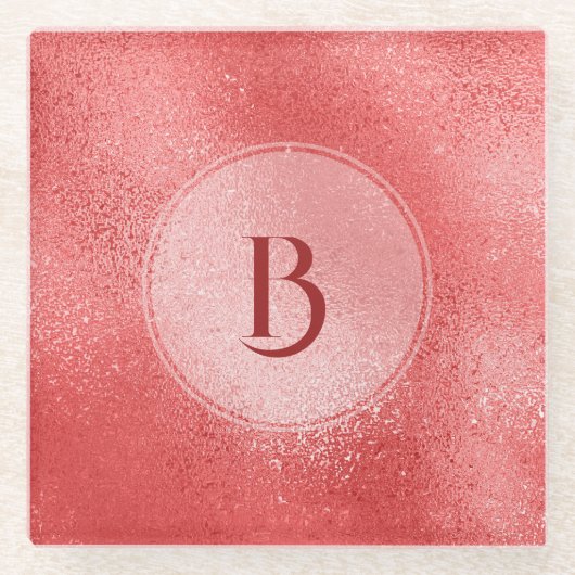 Hintergrund mit hellroter irisierender Textur Glasuntersetzer (Vorderseite)