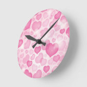 Hintergrund mit Herz Runde Wanduhr (Winkel)