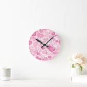 Hintergrund mit Herz Runde Wanduhr (Zuhause)