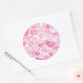 Hintergrund mit Herz Runder Aufkleber (Umschlag)