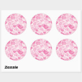 Hintergrund mit Herz Runder Aufkleber (Blatt)