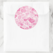 Hintergrund mit Herz Runder Aufkleber (Tasche)
