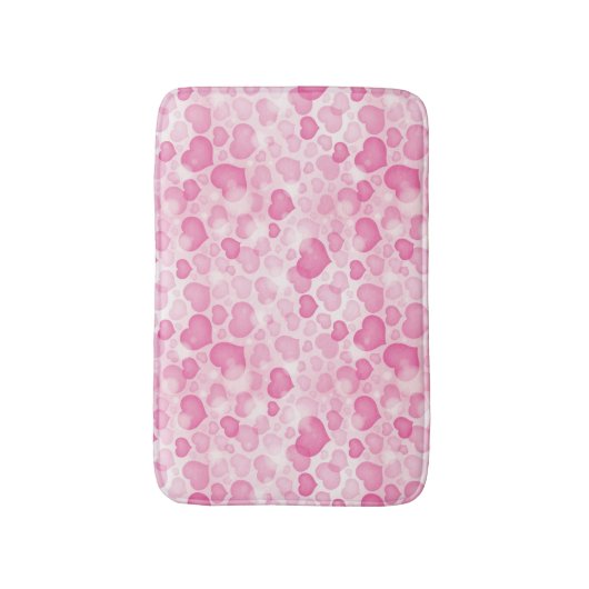 Hintergrund mit Herzen Badematte (Vorderseite Vertikal)