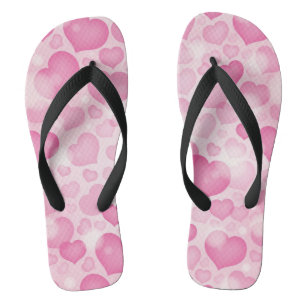 Hintergrund mit Herzen Badesandalen