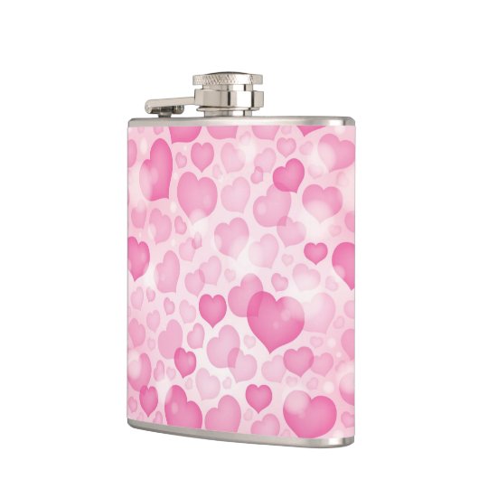 Hintergrund mit Herzen Flachmann (Links)