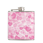 Hintergrund mit Herzen Flachmann (Vorderseite)