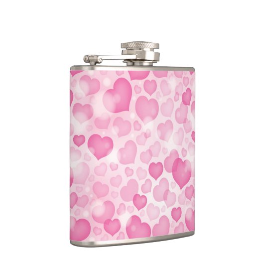 Hintergrund mit Herzen Flachmann (Rechts)