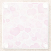 Hintergrund mit Herzen Glasuntersetzer (Rückseite)