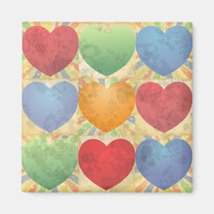 Hintergrund mit Herzen Magnet
