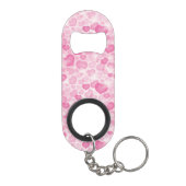 Hintergrund mit Herzen Schlüsselanhänger Flaschenöffner (Rückseite)