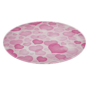 Hintergrund mit Herzen Schneidebrett