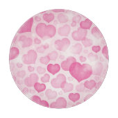 Hintergrund mit Herzen Schneidebrett (Vorderseite)