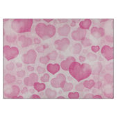 Hintergrund mit Herzen Schneidebrett (Vorderseite)