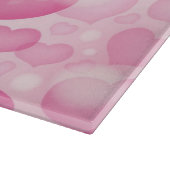 Hintergrund mit Herzen Schneidebrett (Ecke)