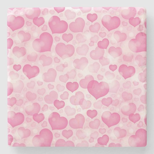 Hintergrund mit Herzen Steinuntersetzer (Vorderseite)