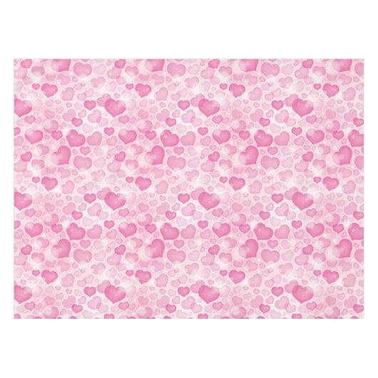 Hintergrund mit Herzen Tischdecke (Vorderseite (Horizontal))