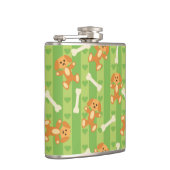 Hintergrund mit Hunden und den Knochen Flachmann (Rechts)