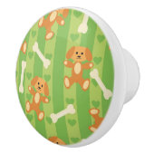 Hintergrund mit Hunden und den Knochen Keramikknauf (Rechts)