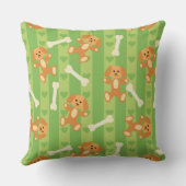 Hintergrund mit Hunden und den Knochen Kissen (Rückseite)