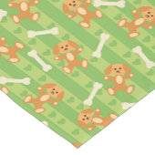 Hintergrund mit Hunden und den Knochen Kurzer Tischläufer (Ecke)