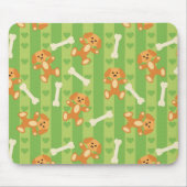 Hintergrund mit Hunden und den Knochen Mousepad (Vorne)