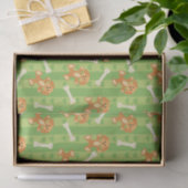 Hintergrund mit Hunden und den Knochen Seidenpapier (Geschenk)