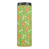 Hintergrund mit Hunden und den Knochen Thermosbecher (Rückseite)